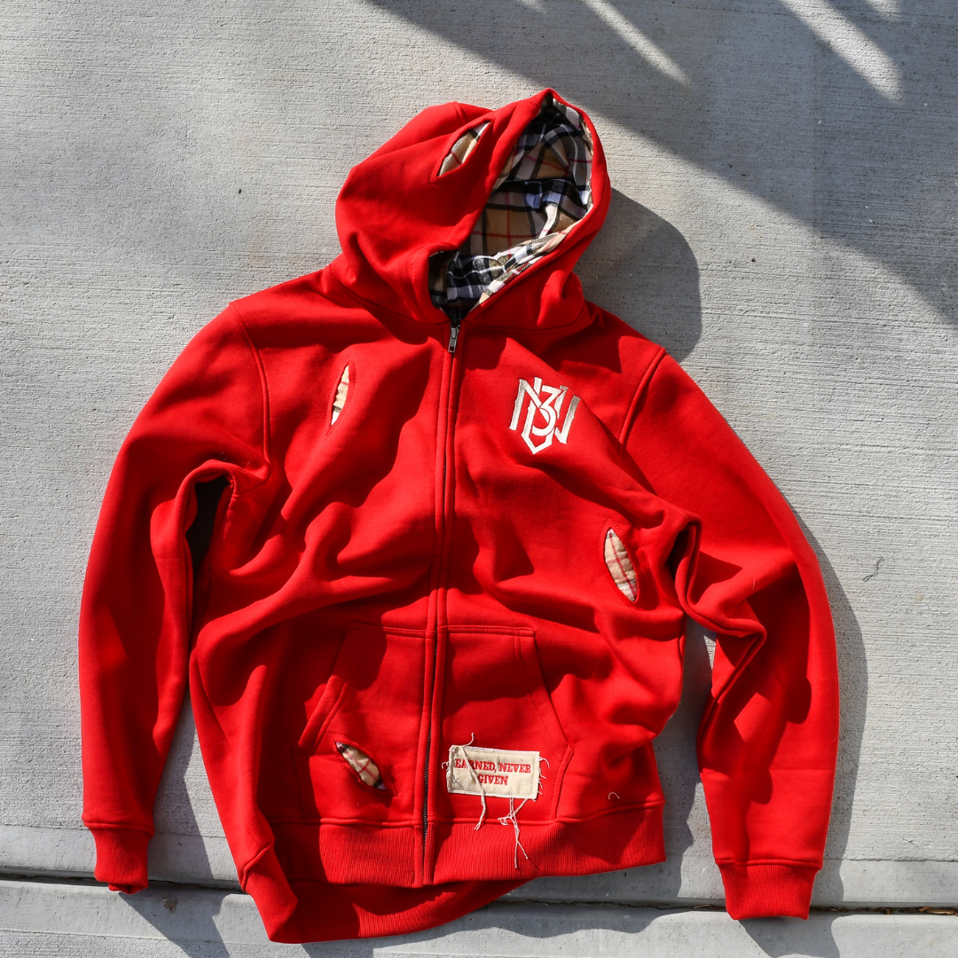 Red & Cream – Out Work, Out Hustle, Out Grind, Everyone Hoodie 3rue Vizion