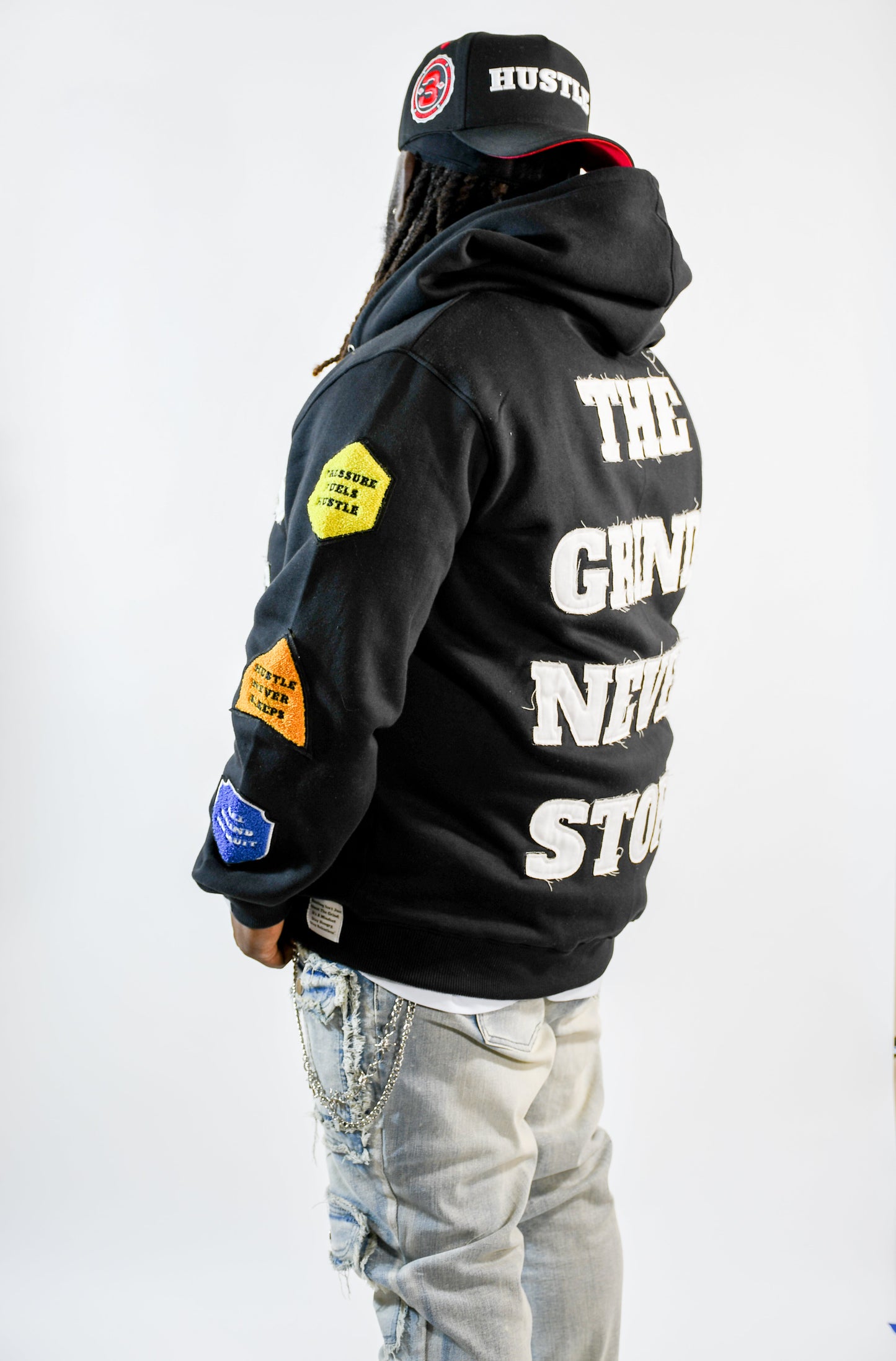 ALL I KNOW IS HUSTLE - ZIP-UP HOODIE 3rue Vizion