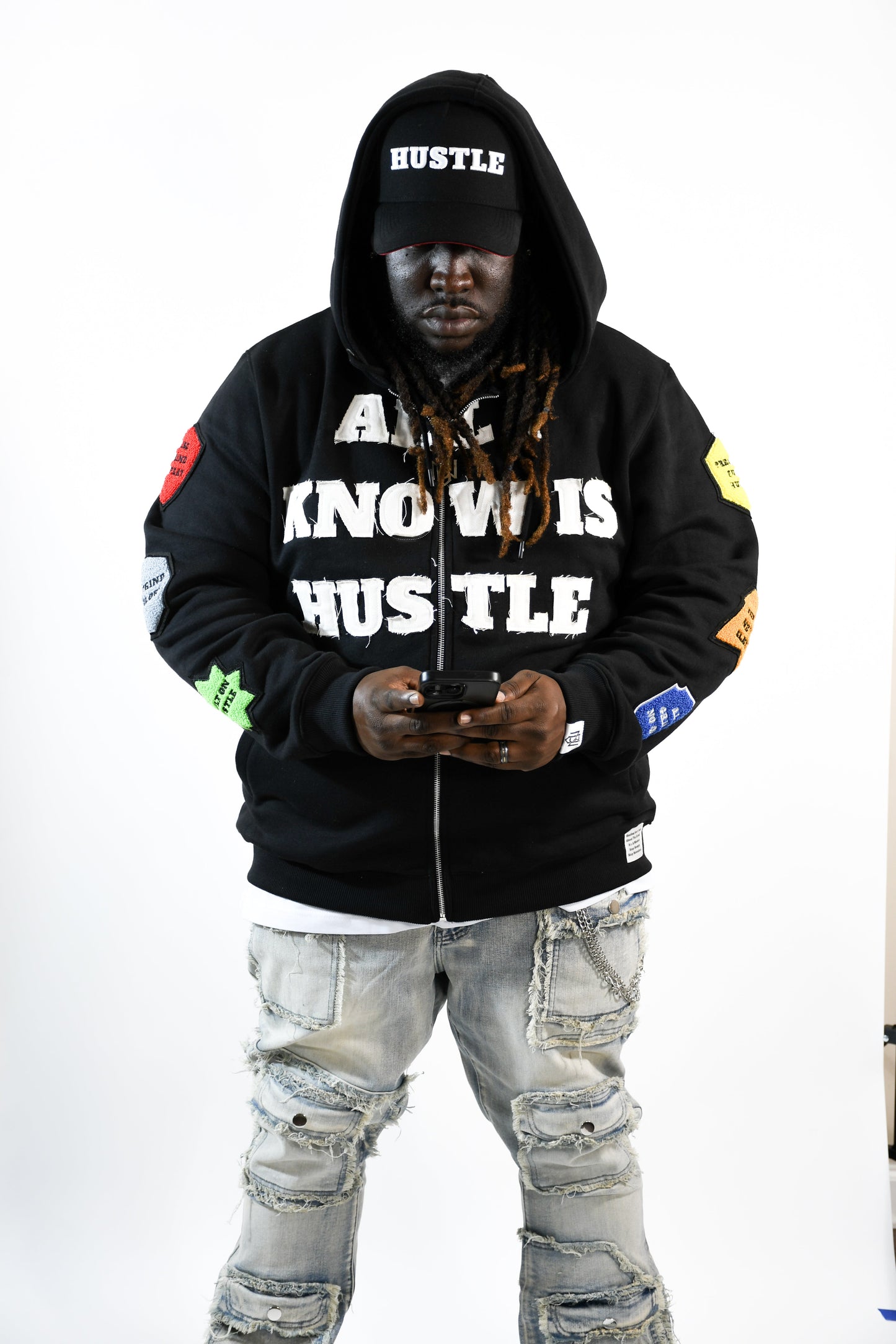 ALL I KNOW IS HUSTLE - ZIP-UP HOODIE 3rue Vizion