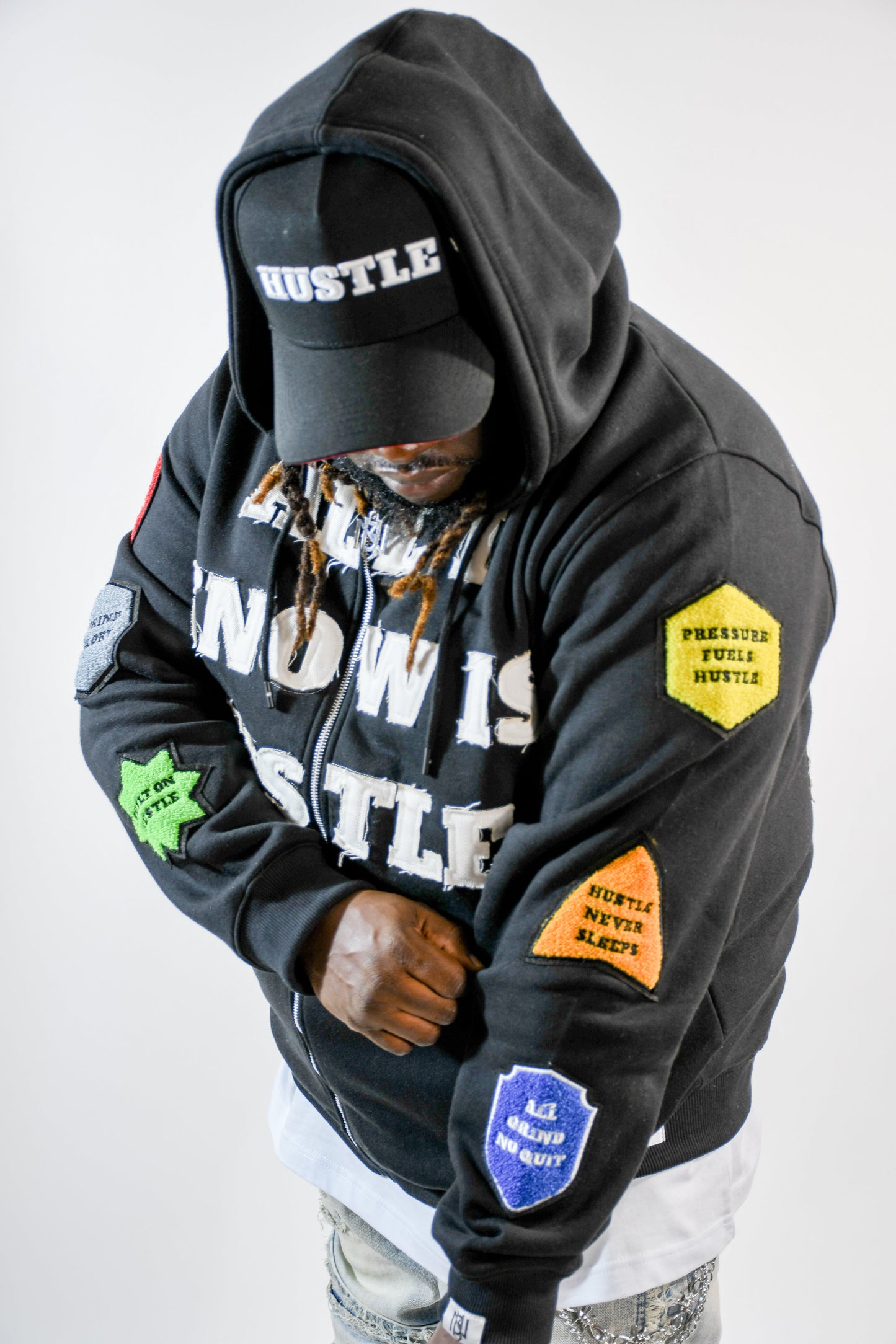 ALL I KNOW IS HUSTLE - ZIP-UP HOODIE 3rue Vizion