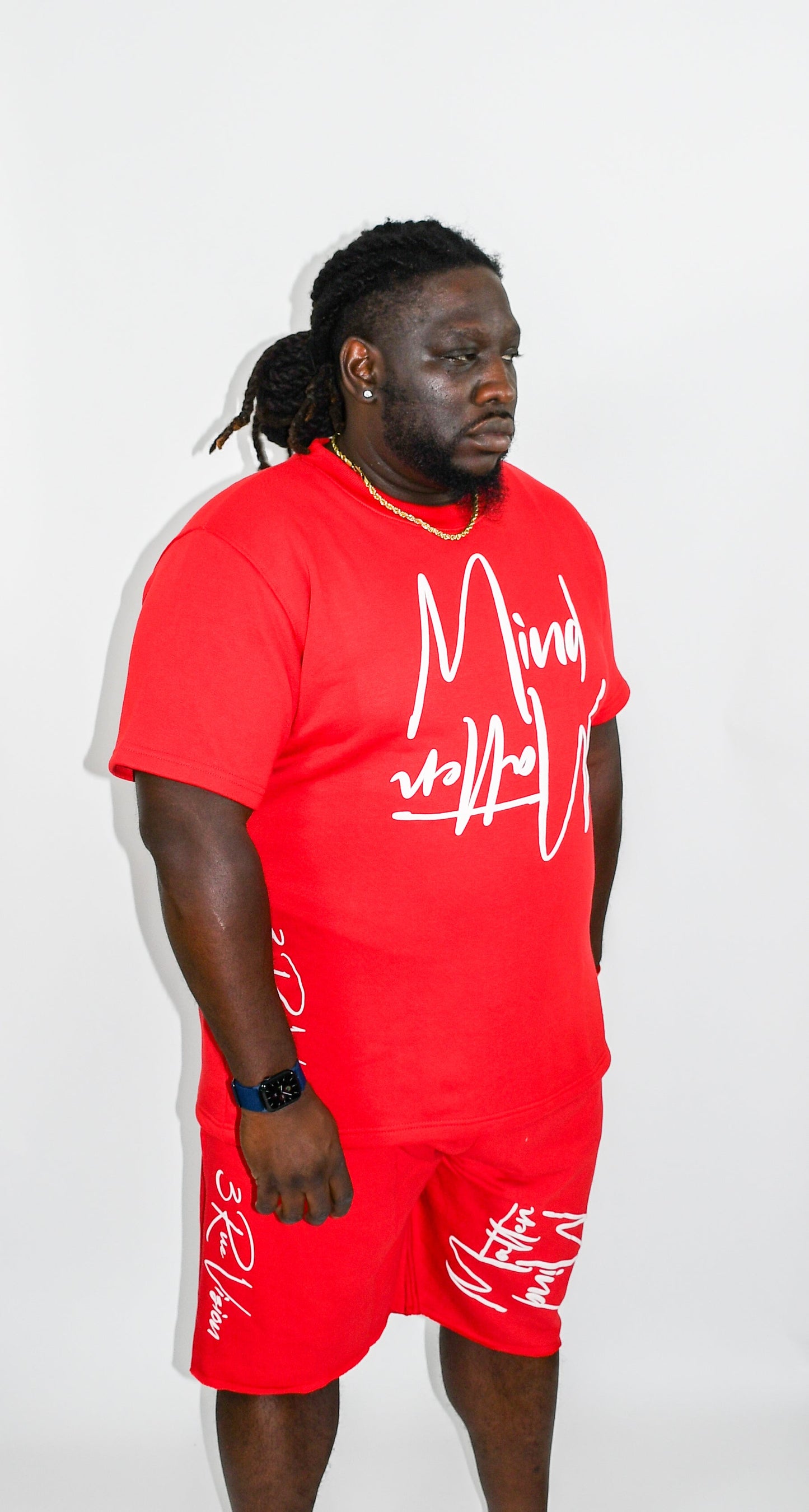 Mind Over Matter T-shirt & Shorts Set Bundle - Red 3rue Vizion