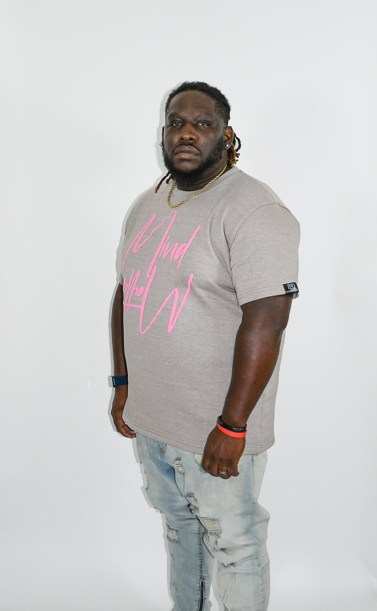 Mind/Matter T-Shirt Grey/Pink 3rue Vizion