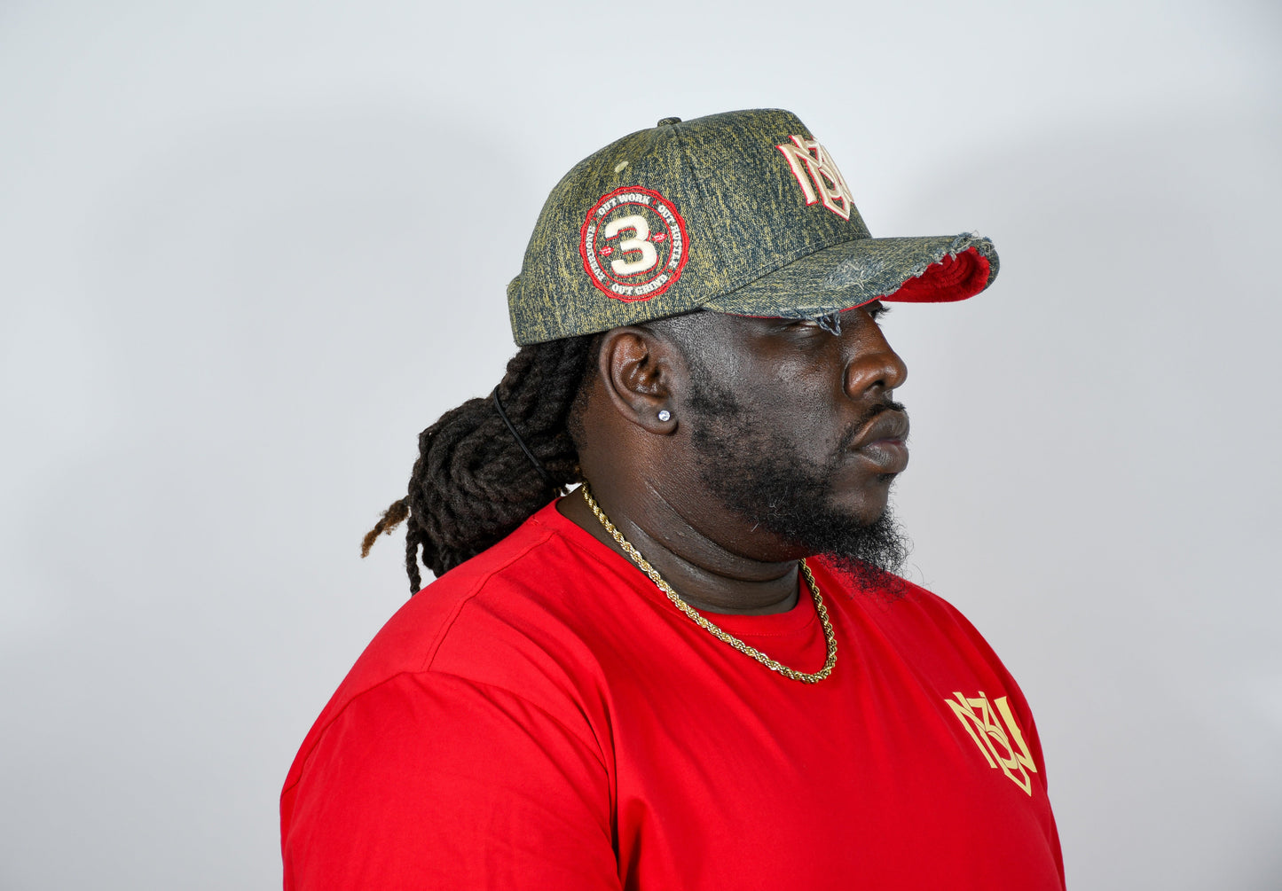 Distressed Denim Snapback – Navy/Gold | 3RUE VIZION 3rue Vizion