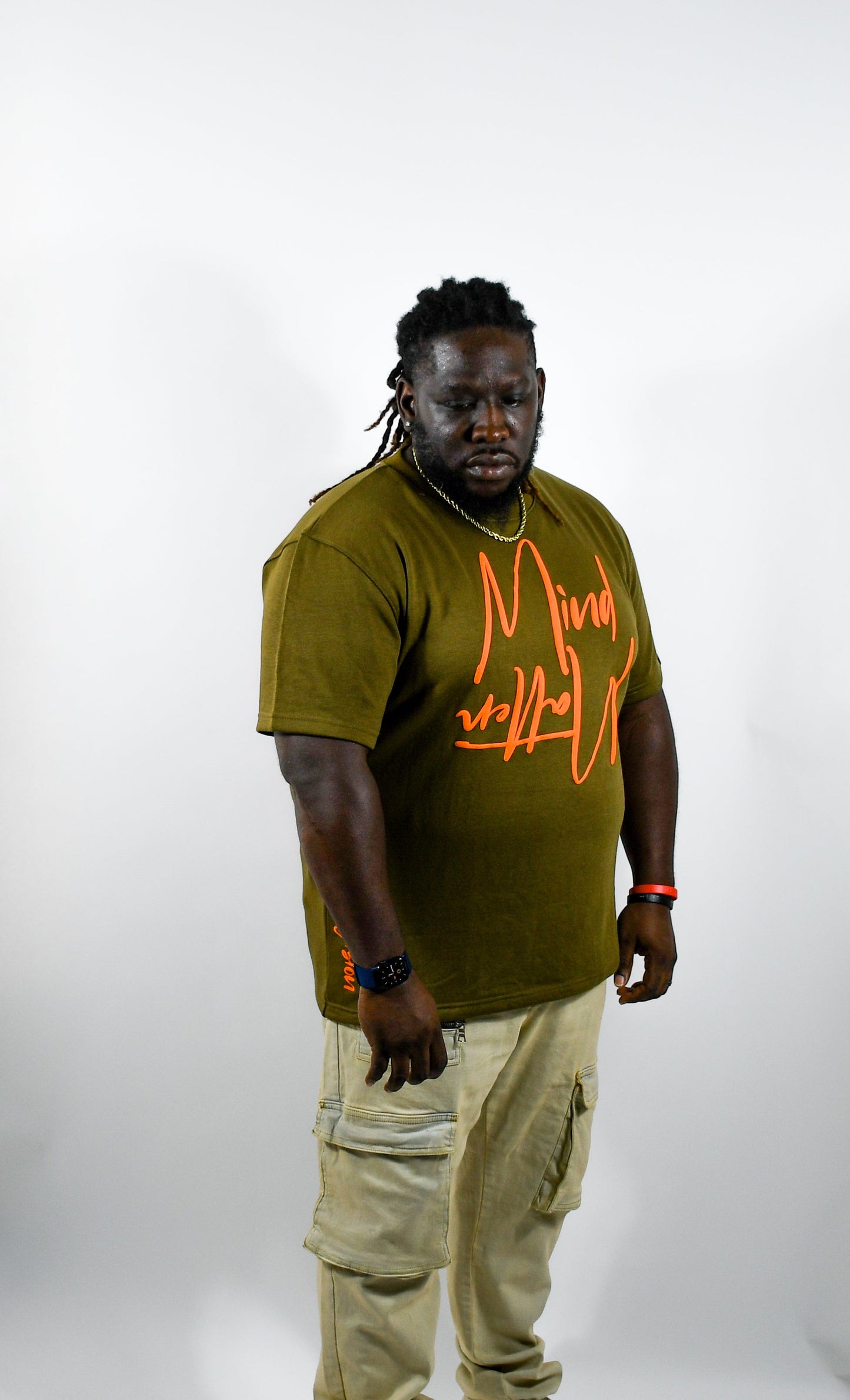 Mind/Matter T-Shirt Green/Orange 3rue Vizion