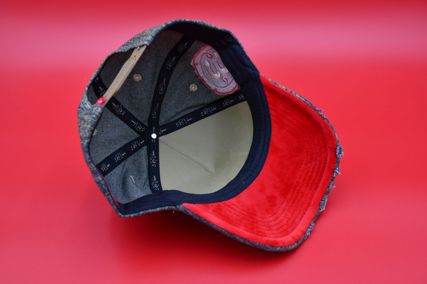 Distressed Dark Denim Snapback 3rue Vizion