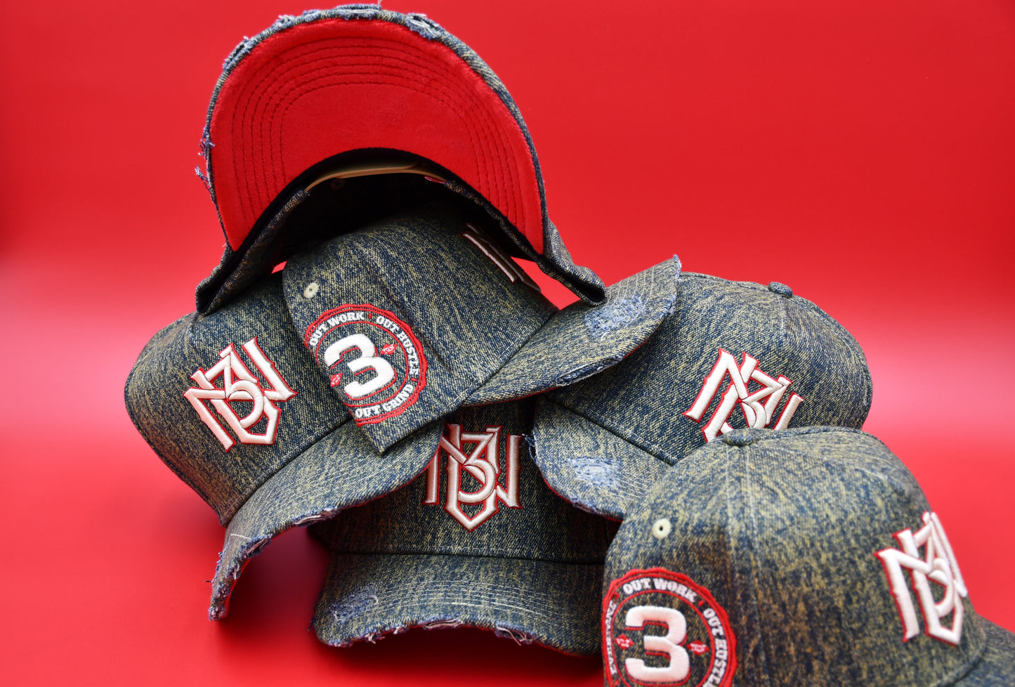Distressed Dark Denim Snapback 3rue Vizion