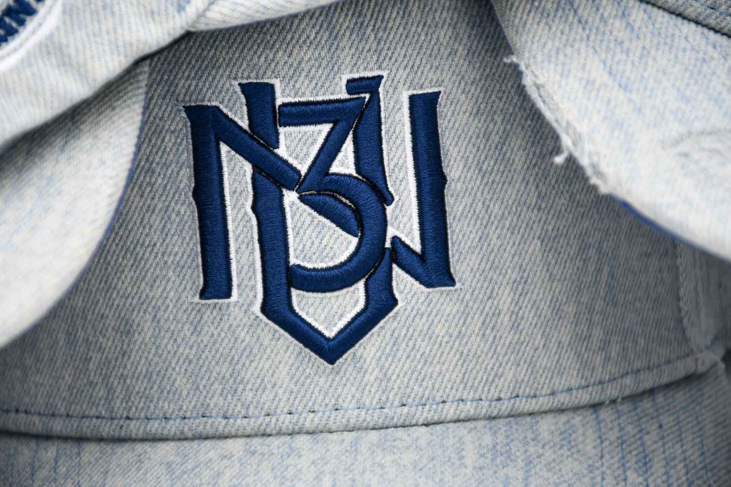 Distressed Light Denim Snapback 3rue Vizion