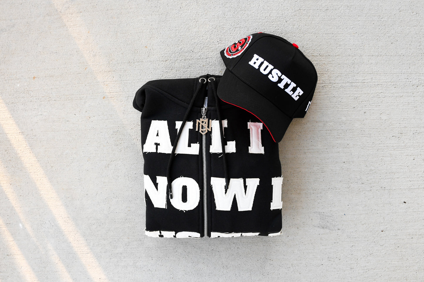 All I Know Is Hustle Hoodie + Hustle Hat Bundle 3rue Vizion