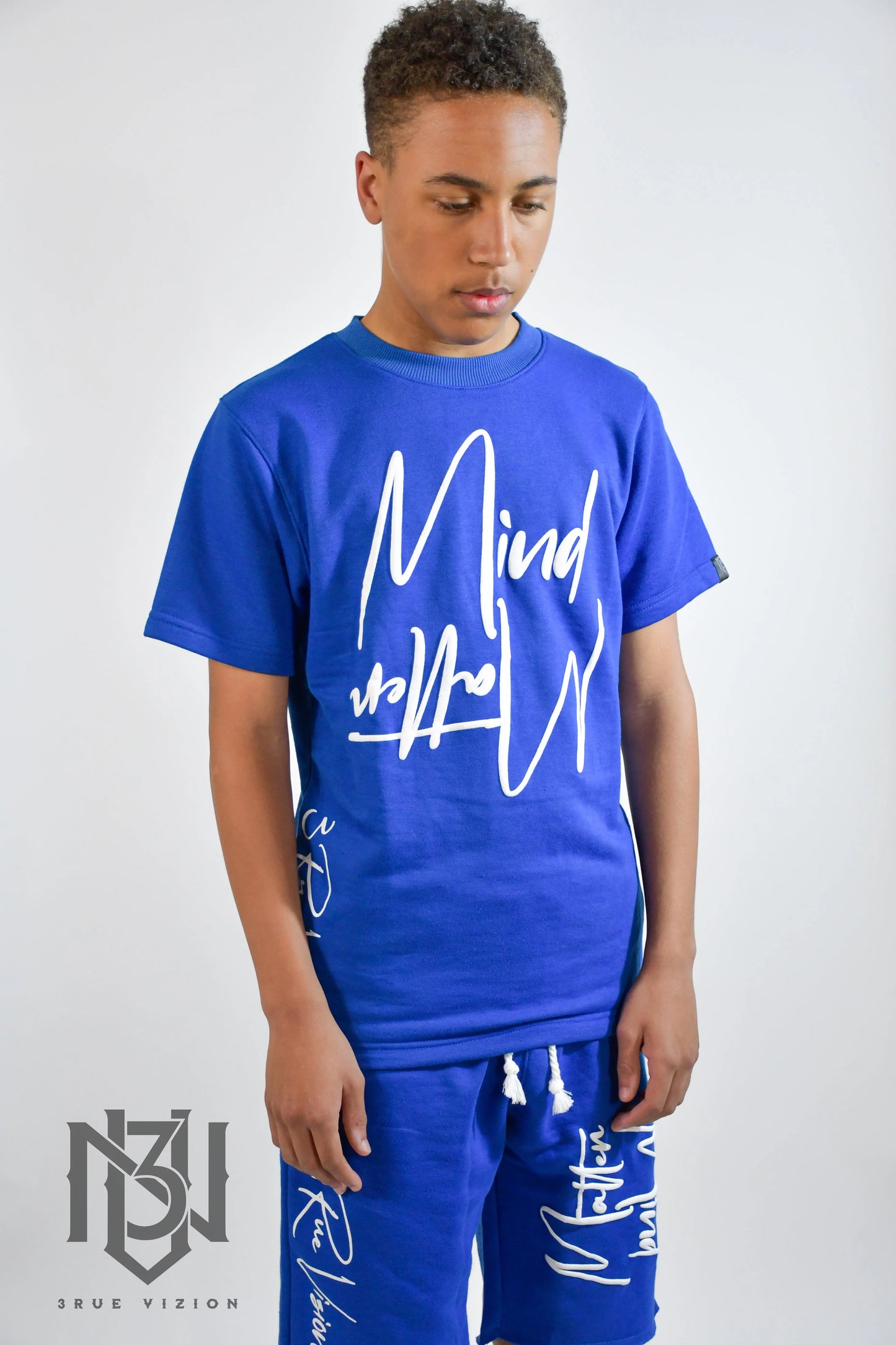 Mind/Matter T-Shirt Royal Bule/White 3rue Vizion