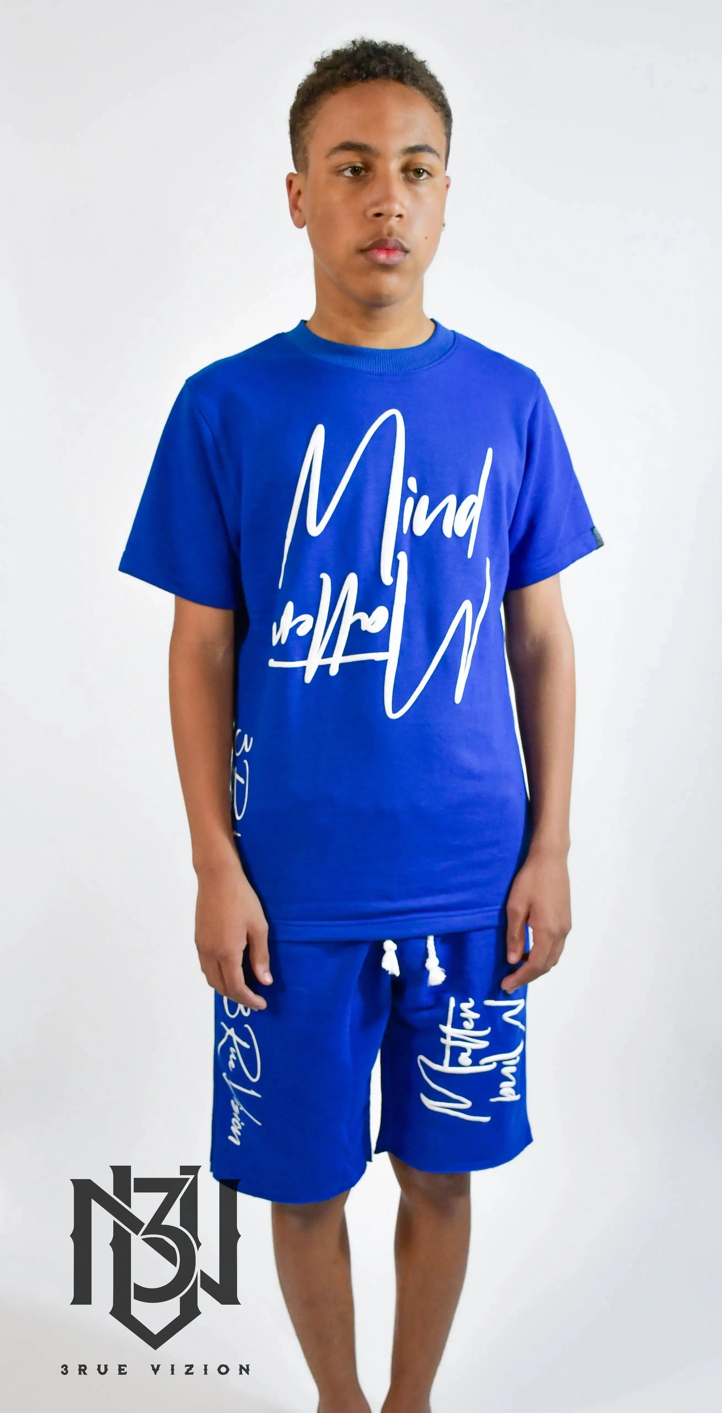 Mind/Matter T-Shirt Royal Bule/White 3rue Vizion