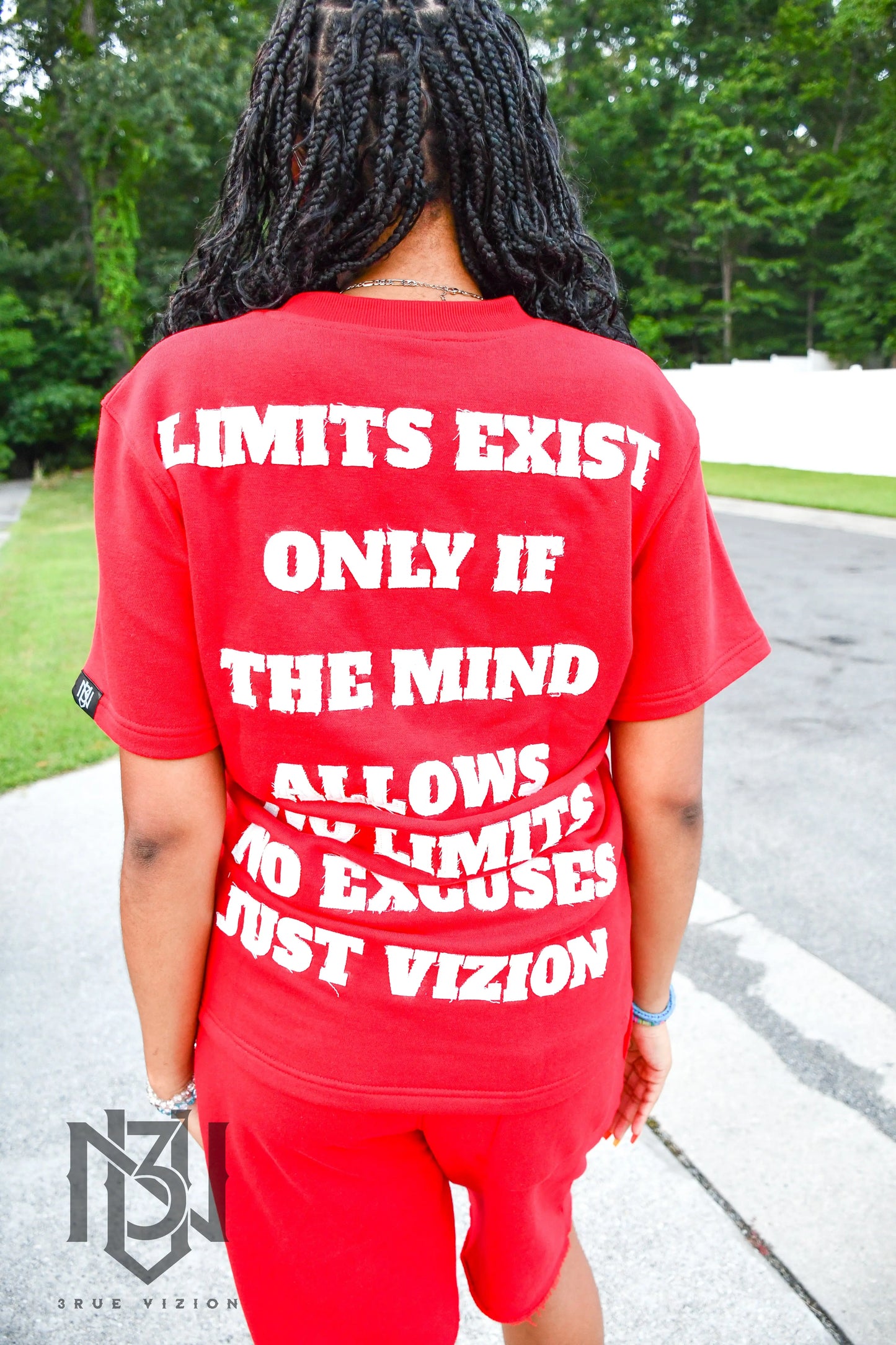 Mind Over Matter T-shirt & Shorts Set Bundle - Red 3rue Vizion