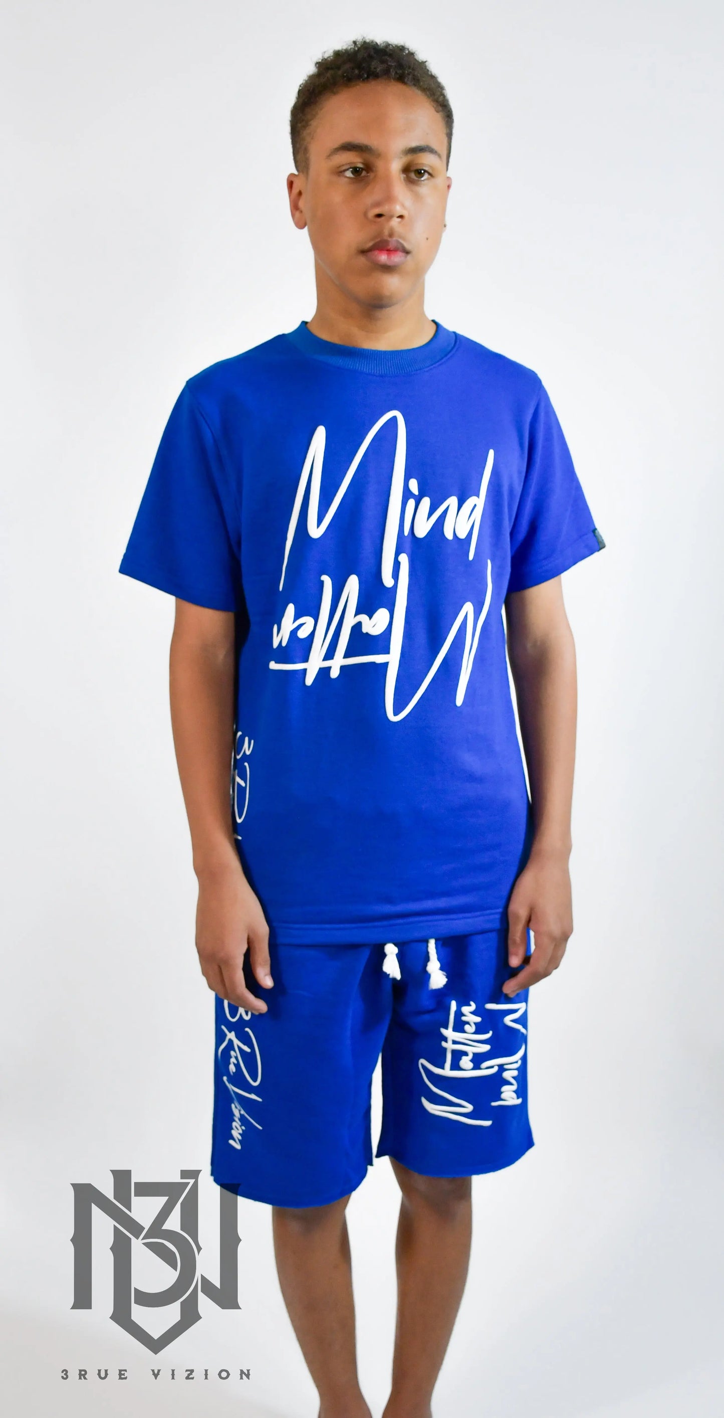 Mind Over Matter T-shirt & Shorts Set Bundle - Royal Blue 3rue Vizion