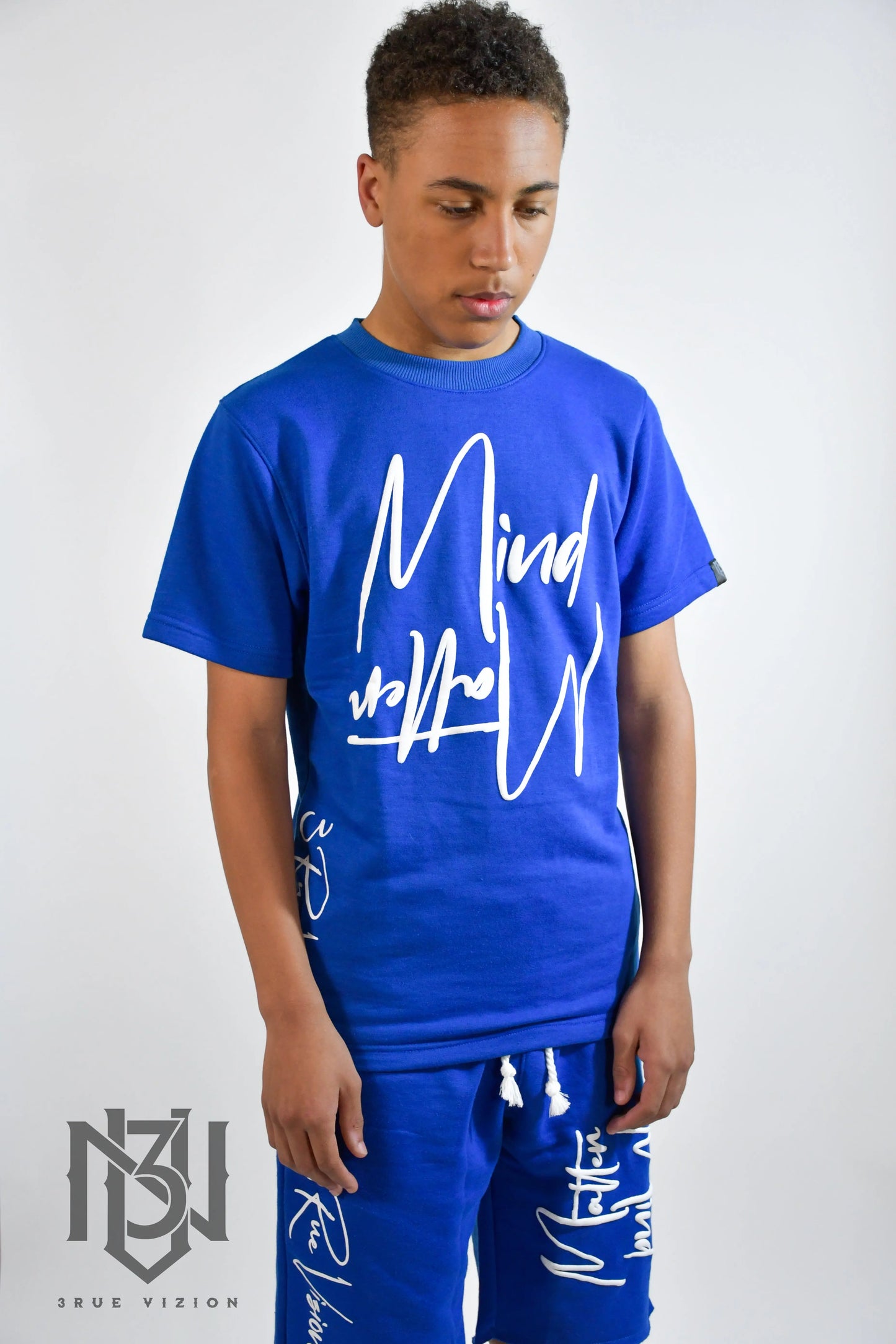 Mind Over Matter T-shirt & Shorts Set Bundle - Royal Blue 3rue Vizion