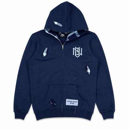 Navy Blue & Light Grey – Out Work Hoodie 3rue Vizion