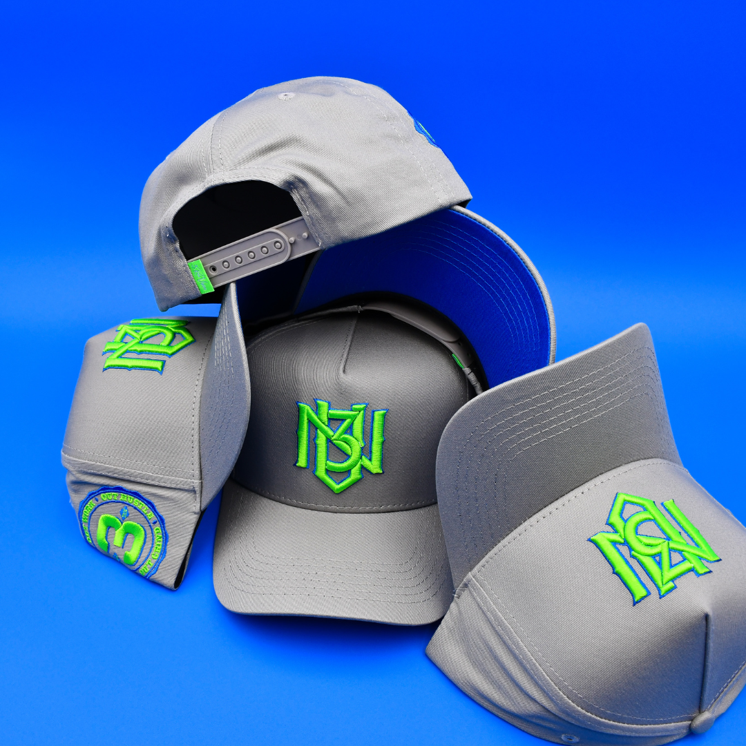 Grey | Neon Green | Royal Blue - Snapback 3rue Vizion
