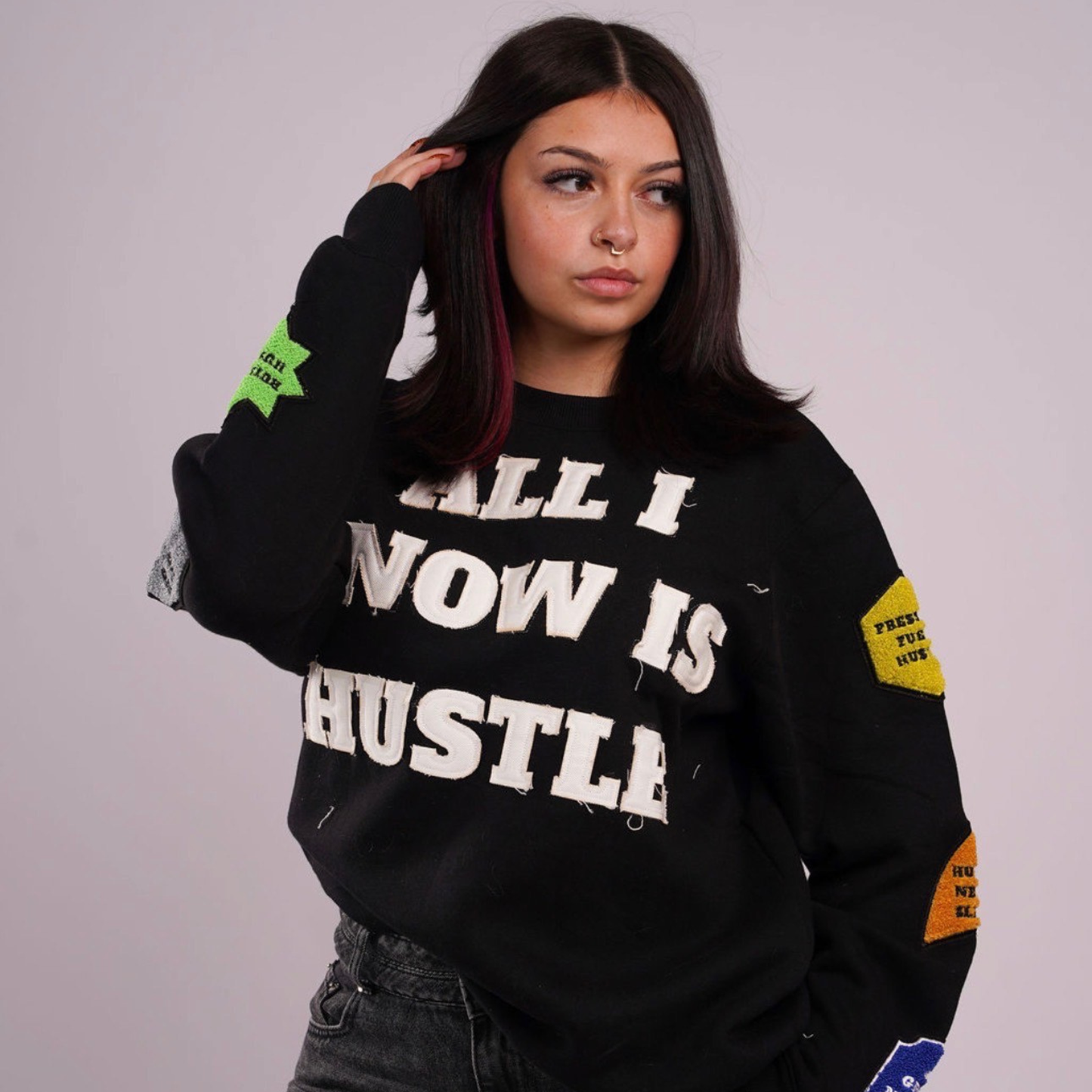 ALL I KNOW IS HUSTLE - CREWNECK SWEATSHIRT