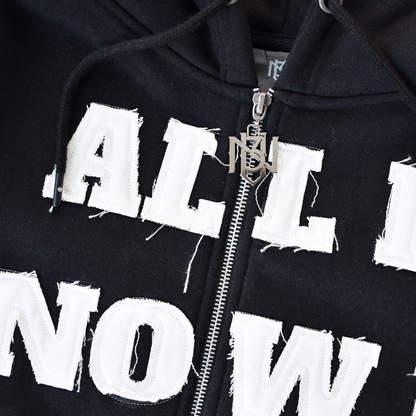 ALL I KNOW IS HUSTLE - ZIP-UP HOODIE 3rue Vizion