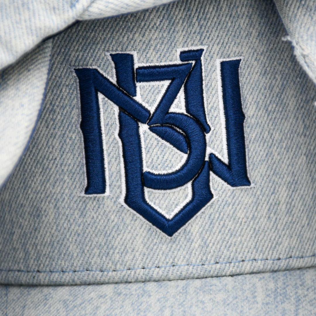 Distressed Light Denim Snapback 3rue Vizion