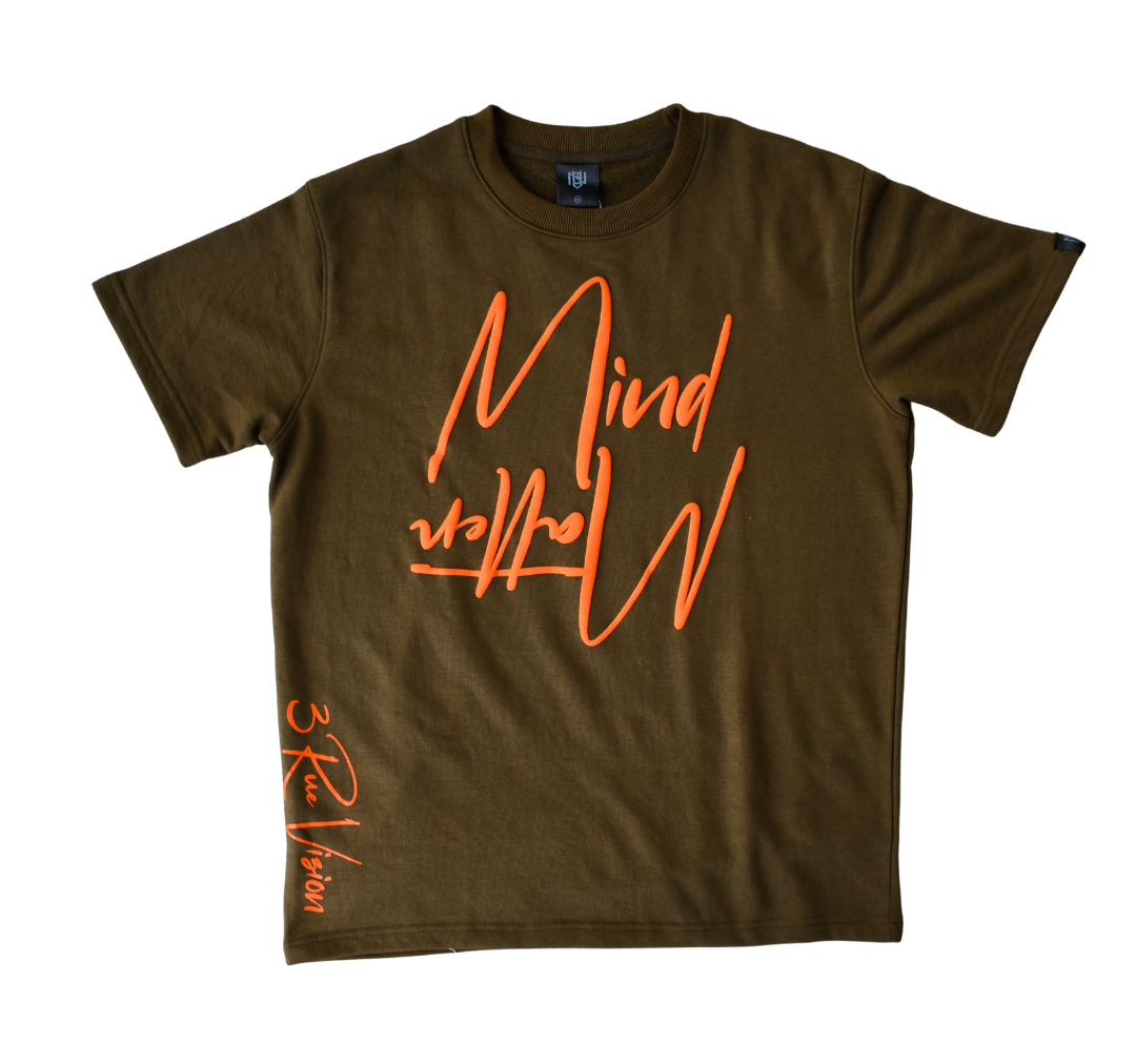 Mind/Matter T-Shirt Green/Orange 3rue Vizion
