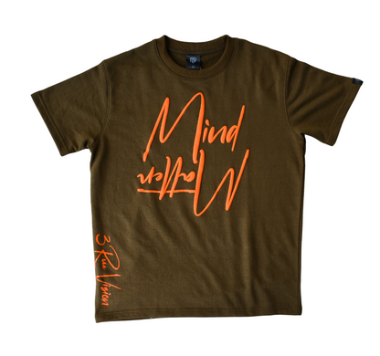 Mind/Matter T-Shirt Green/Orange 3rue Vizion