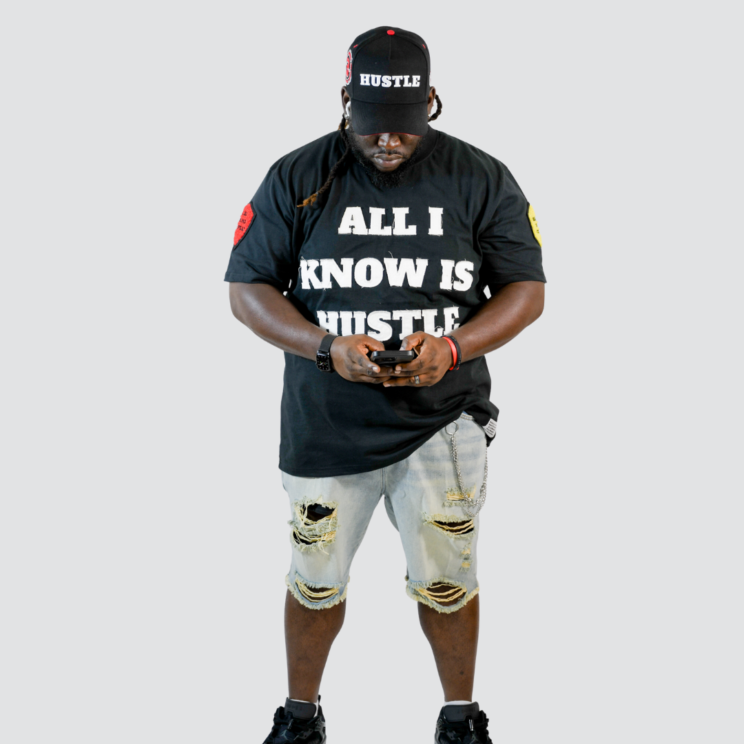 ALL I KNOW IS HUSTLE T-SHIRT 3rue Vizion