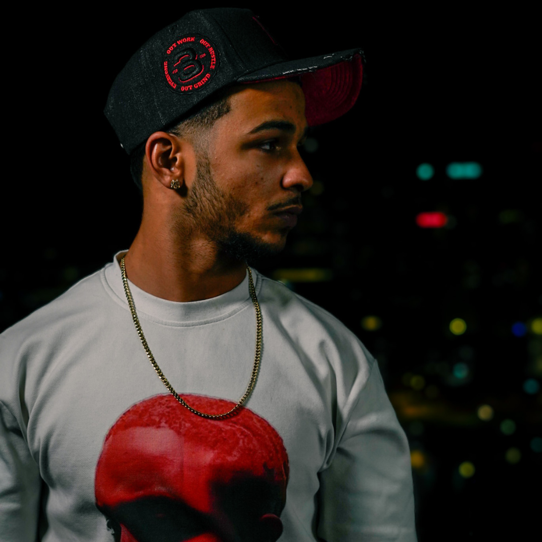 Blackout Distressed Denim Snapback 3rue Vizion