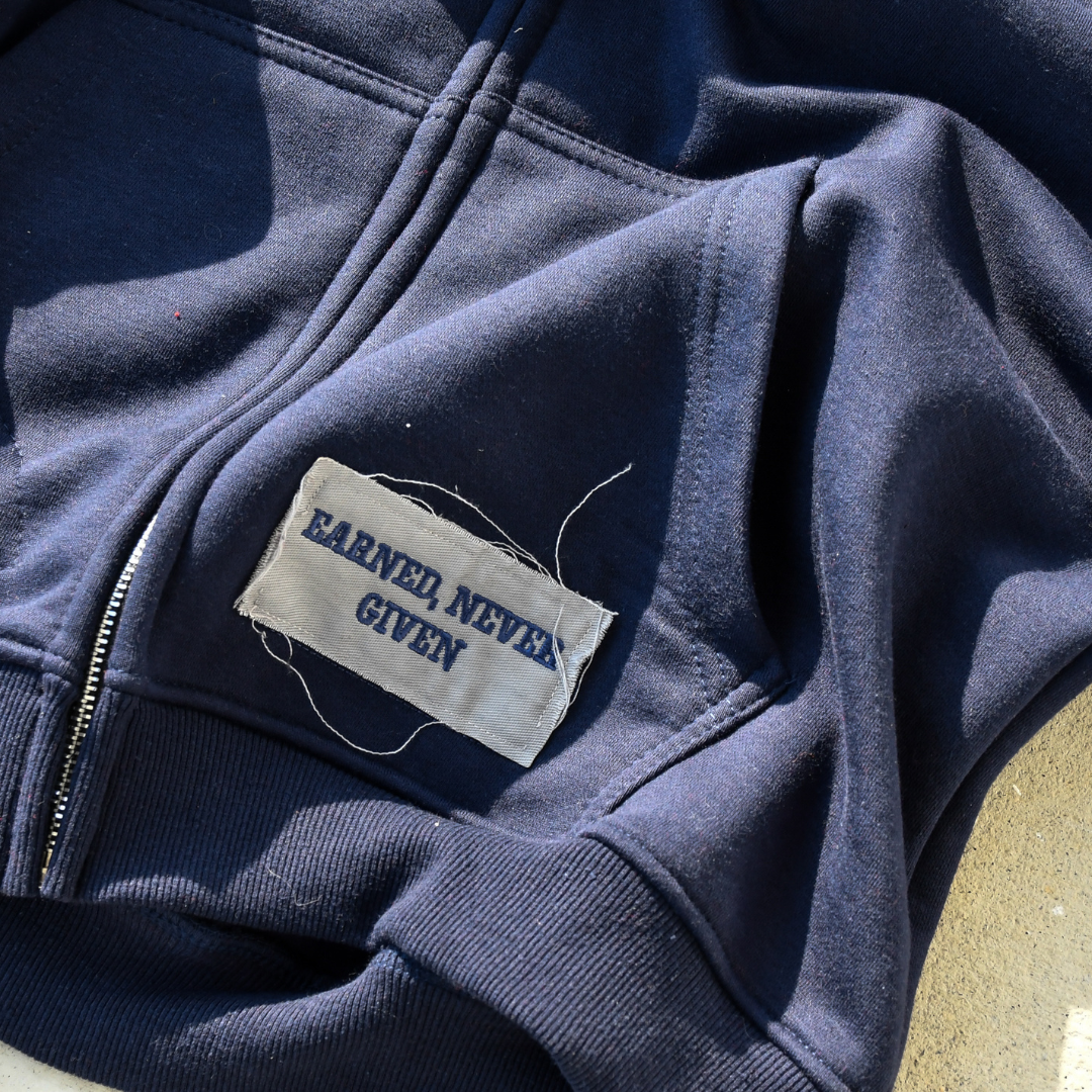 Navy Blue & Light Grey – Out Work, Out Hustle, Out Grind, Everyone Hoodie 3rue Vizion