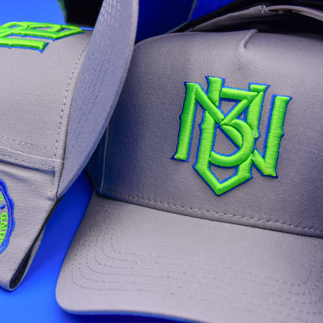 Grey | Neon Green | Royal Blue - Snapback 3rue Vizion