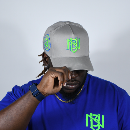 Grey | Neon Green | Royal Blue - Snapback 3rue Vizion