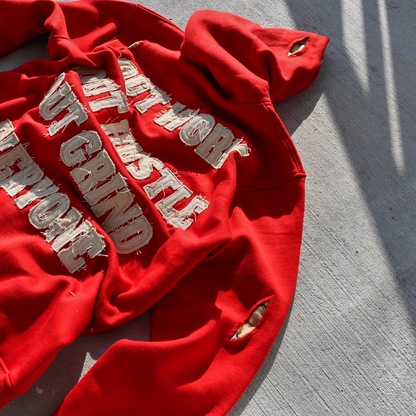Red & Cream – Out Work, Out Hustle, Out Grind, Everyone Hoodie 3rue Vizion