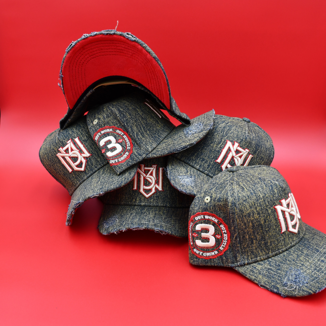 Distressed Dark Denim Snapback 3rue Vizion