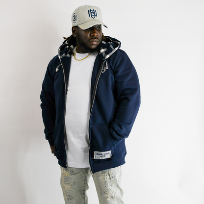 Navy Blue & Light Grey – Out Work, Out Hustle, Out Grind, Everyone Hoodie 3rue Vizion