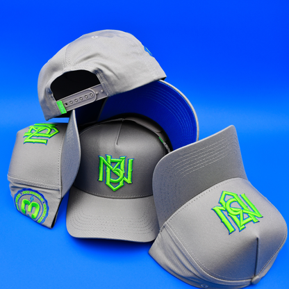 Grey | Neon Green | Royal Blue - Snapback 3rue Vizion