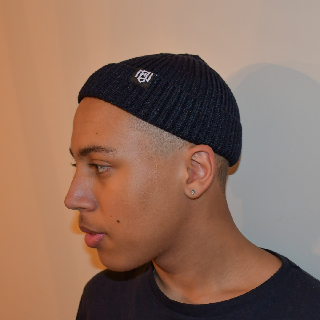 Fisherman Beanie Hat (Short Cut)  - Black 3rue Vizion