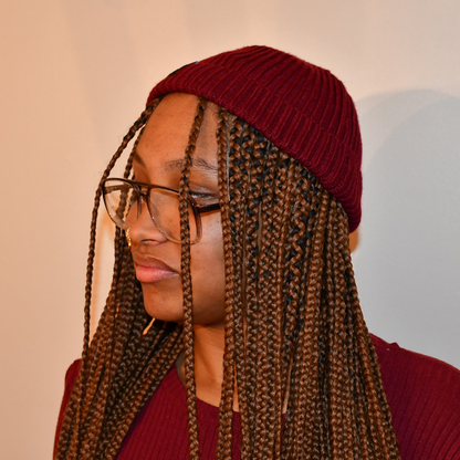 Fisherman Beanie Hat (Short Cut) - Maroon 3rue Vizion