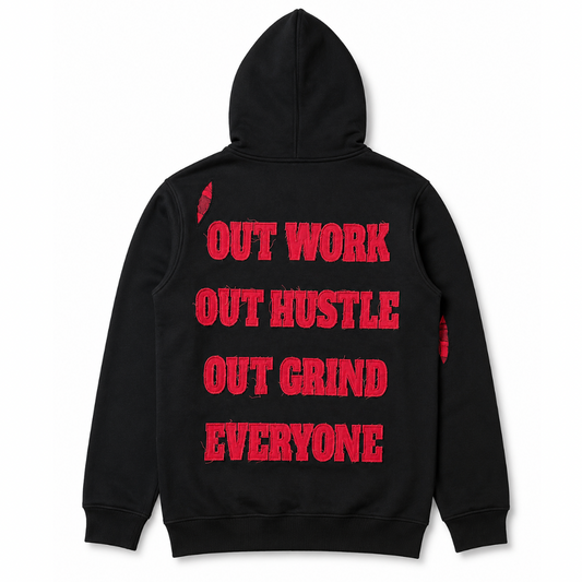 Black & Red – Out Work Hoodie 3rue Vizion