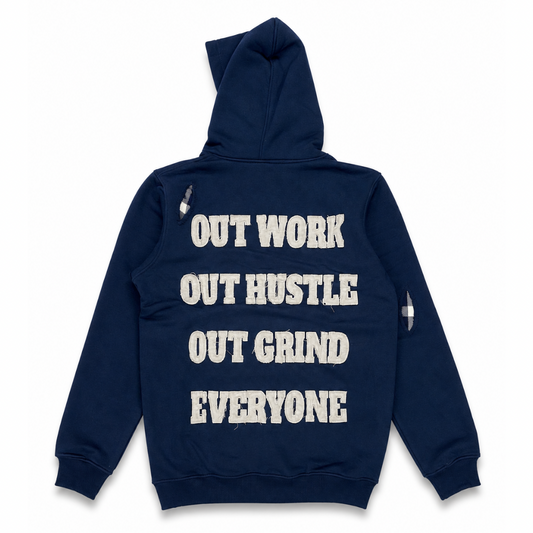 Navy Blue & Light Grey – Out Work Hoodie 3rue Vizion