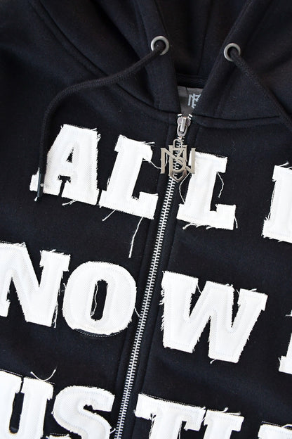ALL I KNOW IS HUSTLE - ZIP-UP HOODIE 3rue Vizion