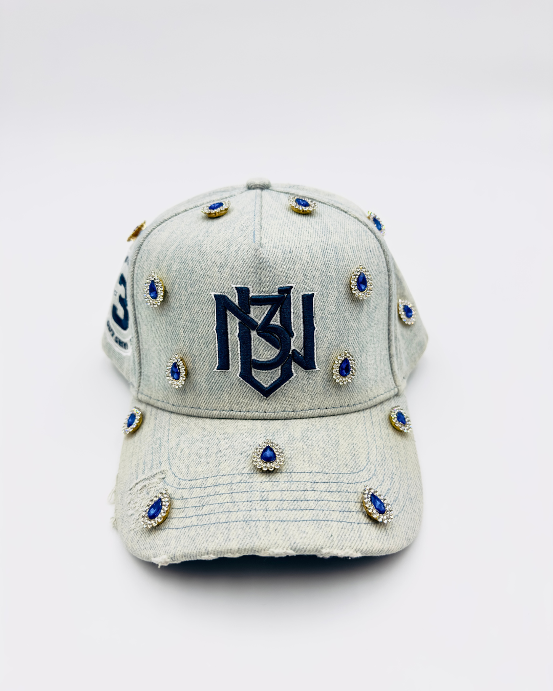 Gemstone Distressed Light Denim Snapback 3rue Vizion