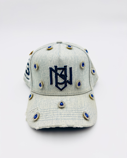 Gemstone Distressed Light Denim Snapback 3rue Vizion