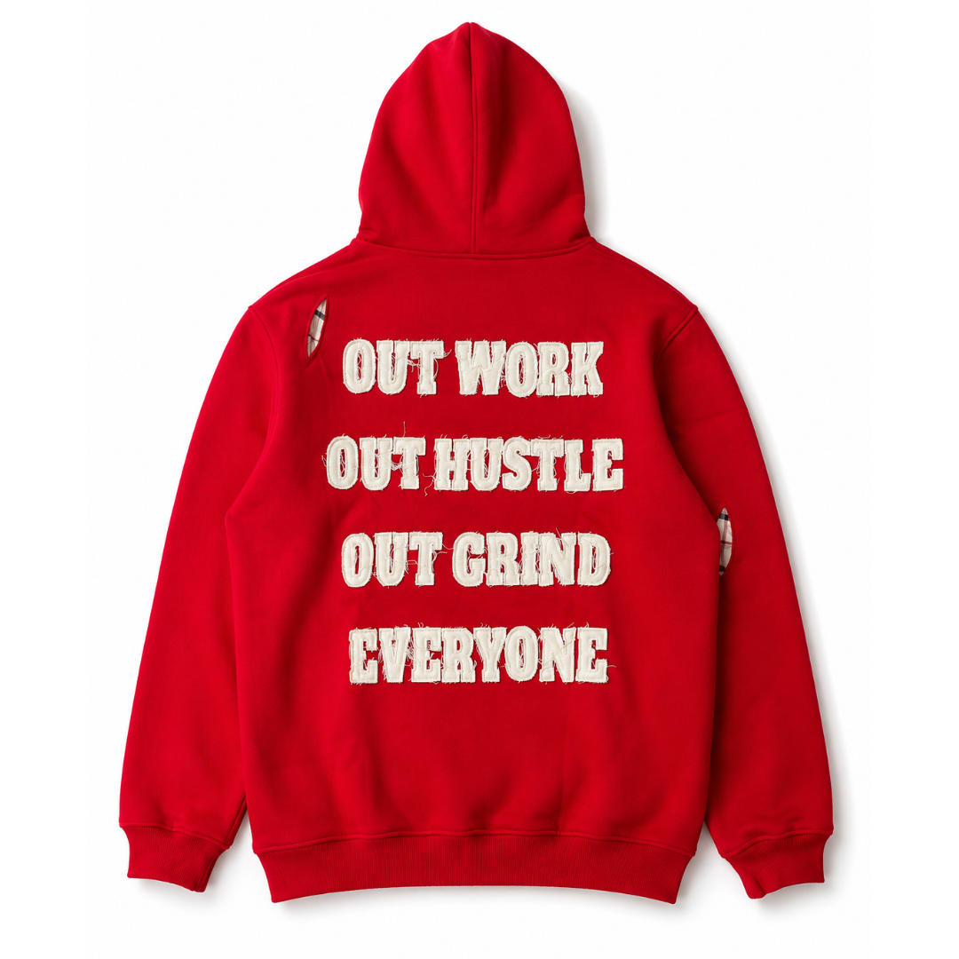 Red & Cream – Out Work Hoodie 3rue Vizion
