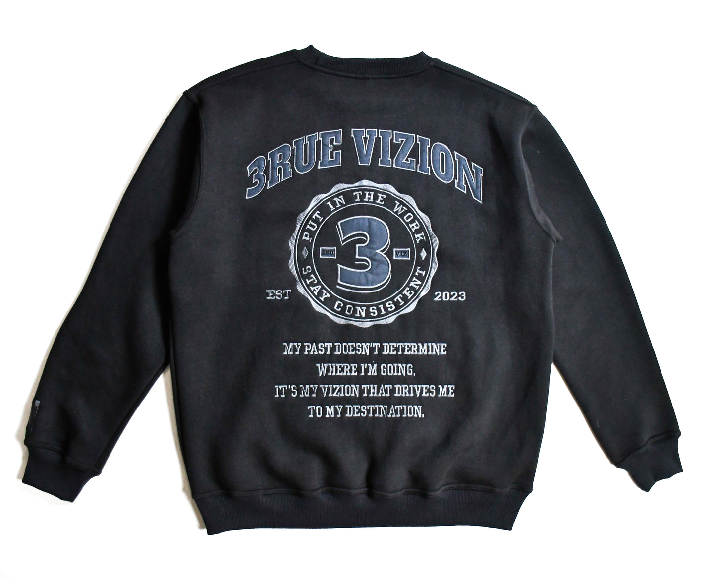 BADGE SWEATSHIRT (BLACK ON BLACK )