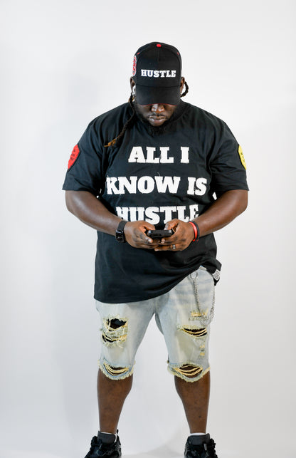 All I Know Is Hustle T-Shirt + Hustle Hat Bundle 3rue Vizion