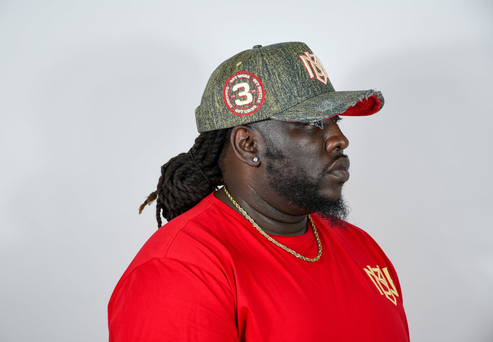 Distressed Denim Snapback – Navy/Gold | 3RUE VIZION 3rue Vizion