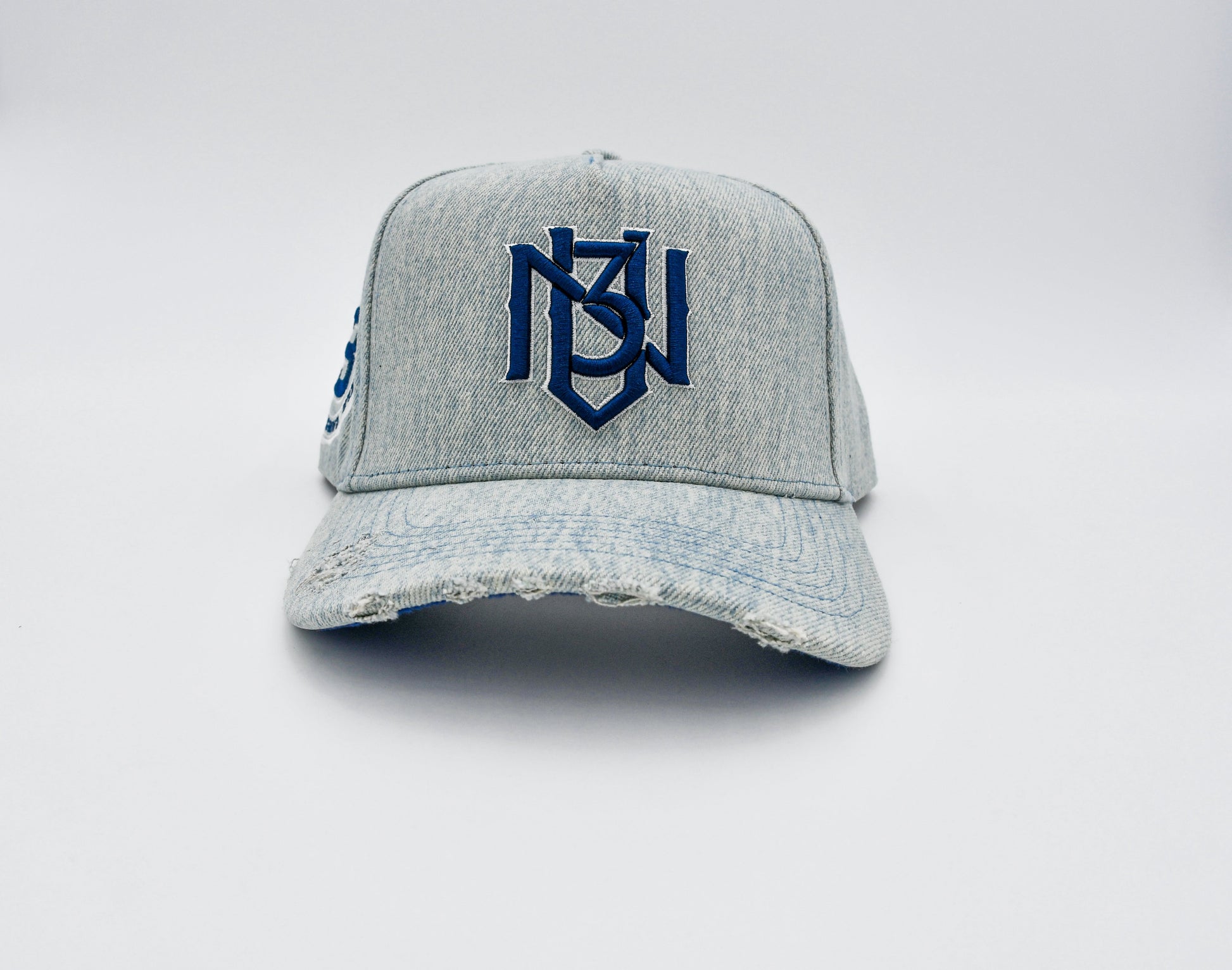 Distressed Light Denim Snapback 3rue Vizion