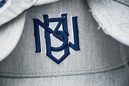 Distressed Light Denim Snapback 3rue Vizion