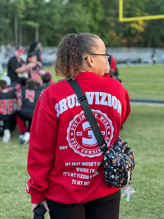 BADGE SWEATSHIRT (RED & WHITE)
