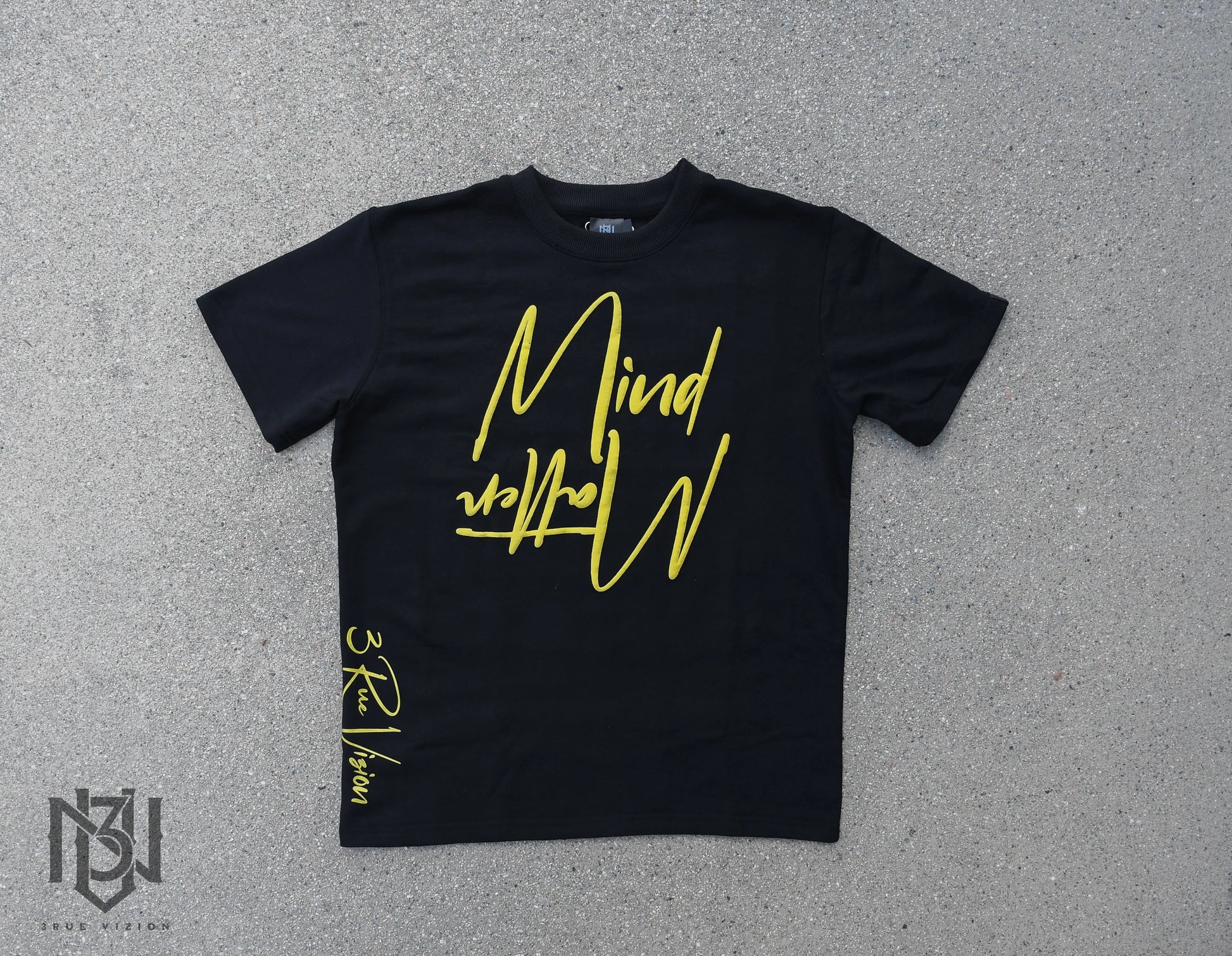 Mind/Matter T-Shirt Black/Yellow 3rue Vizion