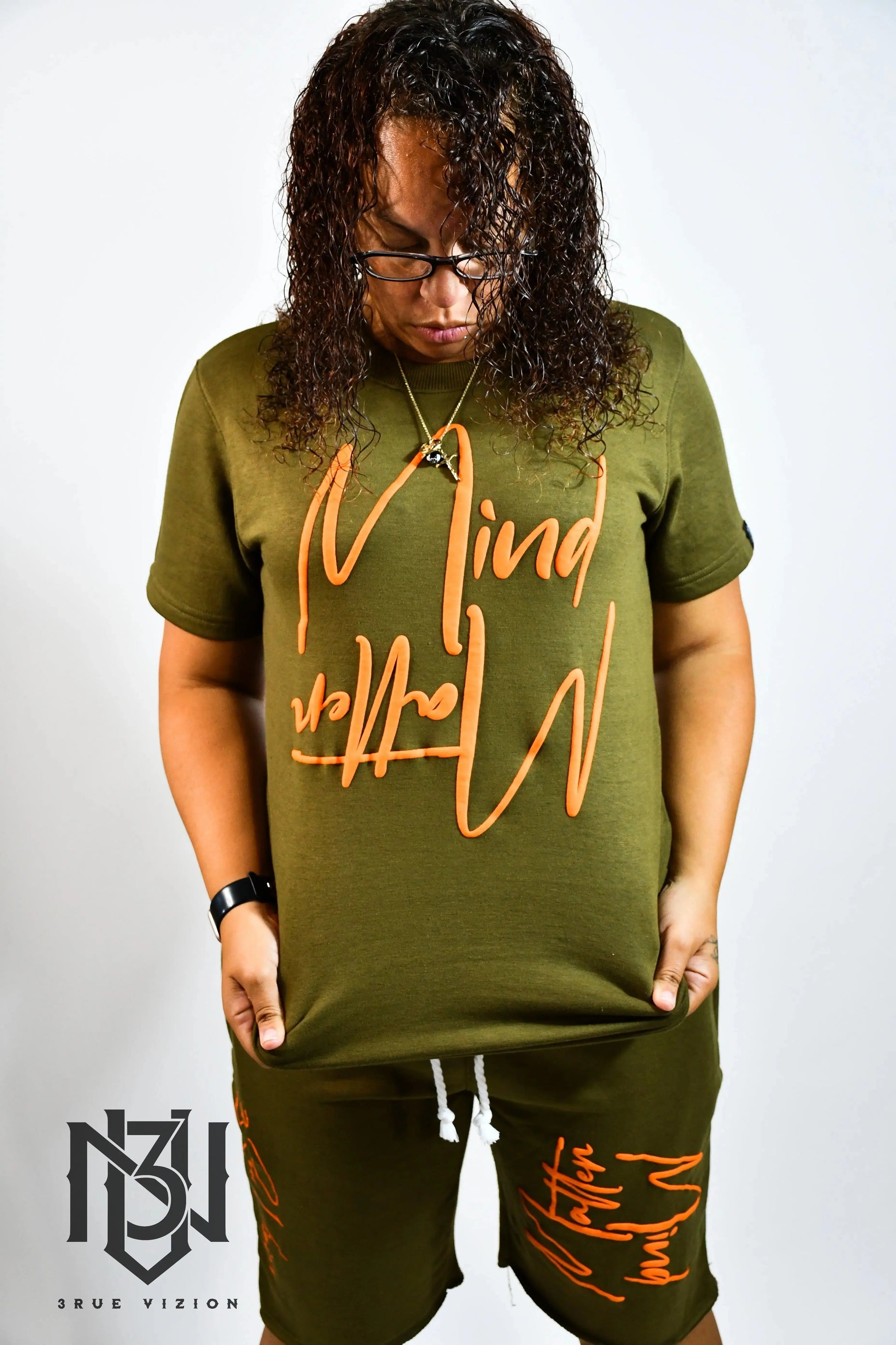 Mind/Matter T-Shirt Green/Orange 3rue Vizion
