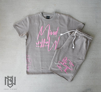 Mind Over Matter T-shirt & Shorts Set Bundle - Grey 3rue Vizion